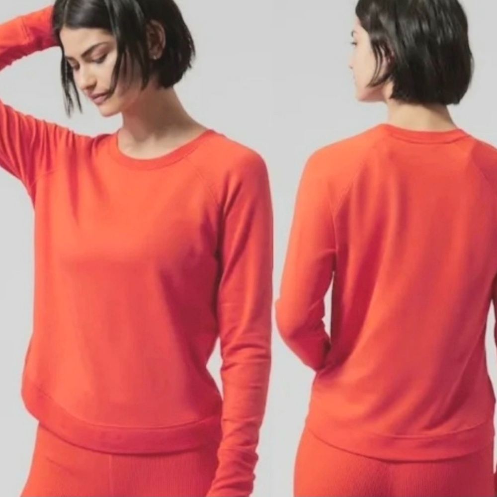 Athleta Mindset flame orange sweatshirt